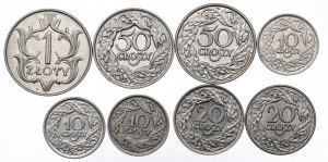 II RP, Set of 10 inferior - 1 zloty