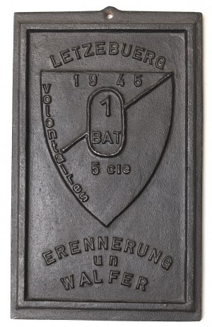 Luxembourg, Placard of the 5th Company of the 1st Volunteer Battalion 1945