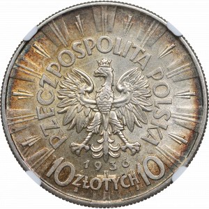 II Republic of Poland, 10 zloty 1936 Pilsudski - NGC AU58