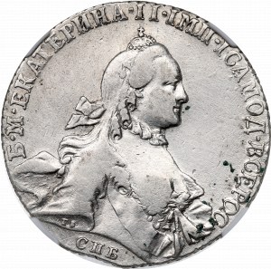 Rusko, Katarína II, rubľ 1764 - NGC VF Det.