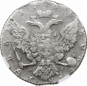 Rusko, Kateřina II, rubl 1764 - NGC VF Det.