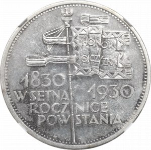 II Republic of Poland, 5 zloty 1930 - NGC AU Details