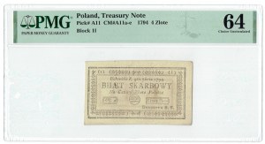 Insurekcja kościuszkowska, 4 złote 1794 - (1) (I) PMG 64