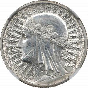 II RP, 2 Zloty 1933 Kopf einer Frau NGC UNC Det.