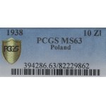 II Republic of Poland, 10 zloty 1938 Pilsudski