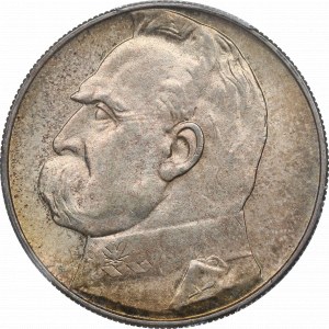 II RP, 10 złotych 1937, Piłsudski - PCGS MS63