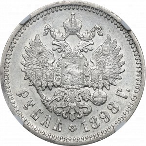 Russia, Nicholas II, Rouble 1896 АГ - NGC AU58