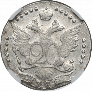 Russia, Catherine II, 20 kopecks 1785 - NGC AU58