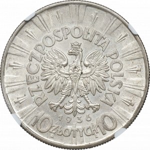 II Republic of Poland, 10 zloty 1936 Pilsudski - NGC MS64