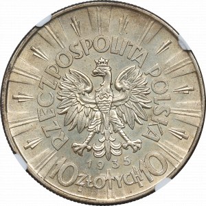 II Republic of Poland, 10 zloty 1935 Pilsudski - NGC AU55