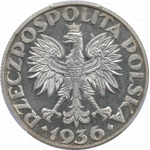 II Republic of Poland, 5 zloty 1936 Ship - PCGS MS62