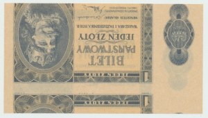 II RP, 1 zloty 1938 - DESTRUKT - double avers