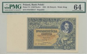 II RP, 20 gold 1931 DT - PMG 64