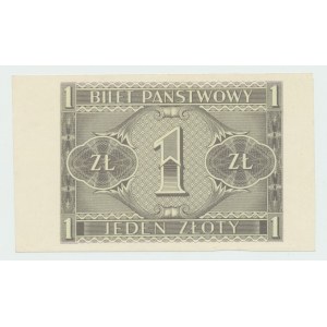 II RP, 1 złoty 1938 - tylko druk rewersu