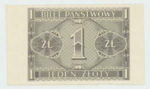 II RP, 1 zloty 1938 - reverse print only
