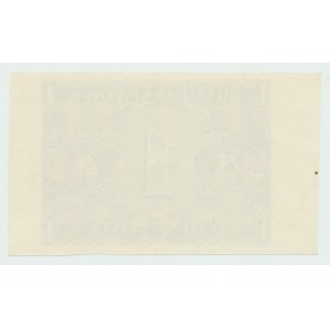 II RP, 1 złoty 1938 - tylko druk rewersu