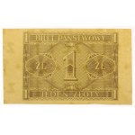 II RP, 1 złoty 1938 - tylko druk rewersu