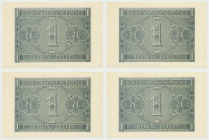 GG, 1 złotych 1941 BE - 4 kolejne numery