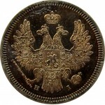 Rosja, Mikołaj I, 20 kopiejek 1855 HI, Petersburg, UNC
