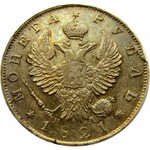 Rosja, Aleksander I, 1 rubel 1821 PD, Petersburg, bardzo ładny