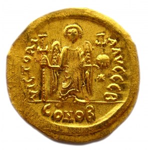 Cesarstwo Wschodnie, solidus Justynian I (527-565), piękny!