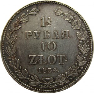 Mikołaj I, 1 1/2 rubla/10 złotych 1834 HG, Petersburg