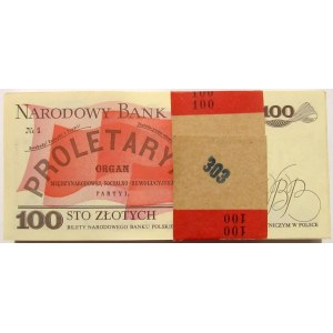 Polska, PRL, paczka bankowa 100 złotych 1988, seria TR