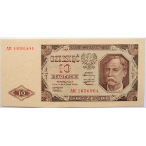 Polska, RP, 10 złotych 1948, seria AM