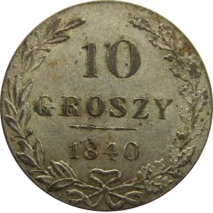 Mikołaj I, 10 groszy 1840 MW, Warszawa 