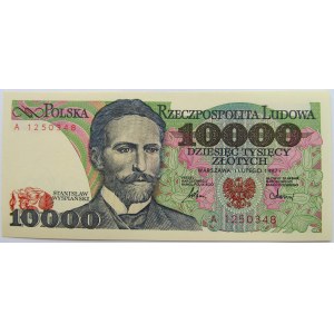 Polska, PRL, 10000 złotych 1987, seria A, UNC