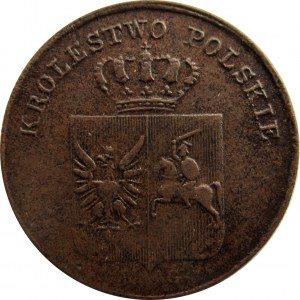 Powstanie Listopadowe, 3 grosze 1831 K.G., Warszawa, proste łapy orła