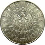 Polska, II RP, Józef Piłsudski, 10 złotych 1936, UNC