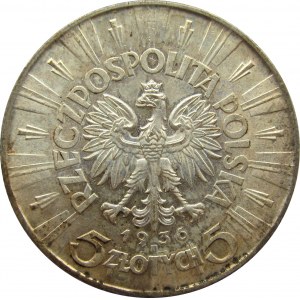 Polska, II RP, Józef Piłsudski, 5 złotych 1936, UNC