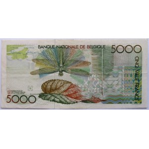 Belgia, 5000 franków 1982-1992