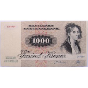 Dania, 1000 koron 1972, seria C4921D, UNC