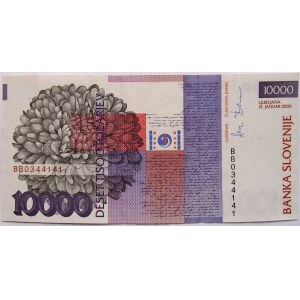Słowenia, 10000 tolarów 2000, seria BB