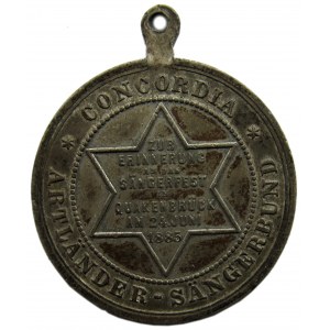 Niemcy, medal Niemieckiego Towarzystwa Śpiewackiego w Waszyngtonie 1885