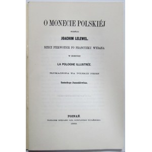 Joachim Lelewel, O monecie polskiej 1862, reprint