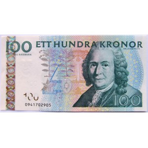 Szwecja 100 koron 2006-2010, Carl von Linne, UNC