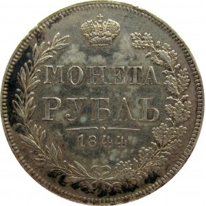 Mikołaj I, 1 rubel 1844 MW, Warszawa, stary typ orła