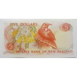 Nowa Zelandia, 5 dolarów 1985-1989, signature S.T. Russel, UNC