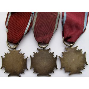 Polska, RP i PRL, Srebrny Krzyż Zasługi, zestaw 3 sztuk