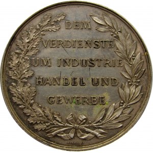 Śląsk, Freiwaldau (Jesenik, Frywałd), medal wystawy 1889, srebro, rzadkie!