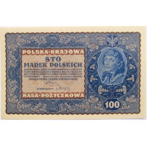 Polska, II RP, 100 marek 1919, IE seria E, UNC