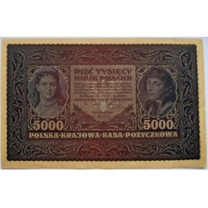 Polska, II RP, 5000 marek 1919, UNC-