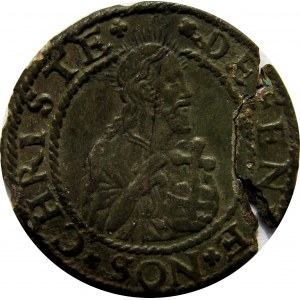 Stefan Batory, szeląg oblężniczy 1577, Gdańsk, rzadkie