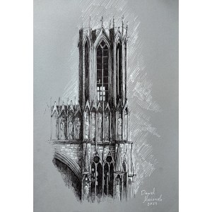 Dawid MASIONEK (b. 1994), Tower of the Cathedral of Reims, 2024