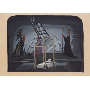 Tadeusz Kantor (1915 Wielopole Skrzyńskie - 1990 Kraków), Set design for Saint Joan by Bernard Shaw, 1960