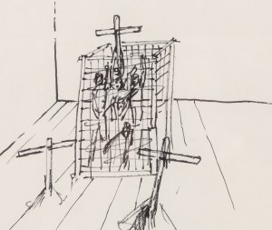 Tadeusz Kantor (1915 Wielopole Skrzyńskie - 1990 Kraków), Sketch of stage design for the play 