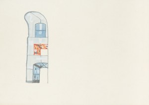 Jerzy Nowosielski (1923 Kraków - 2011 Kraków), 3 Skizzen für ein nicht realisiertes polychromes Projekt der akademischen Kirche der Katholischen Universität Lublin, ca. 1961